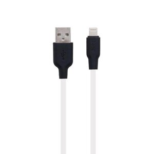 Кабель USB Hoco X21 Silicone USB Lightning 1m Чорно-білий