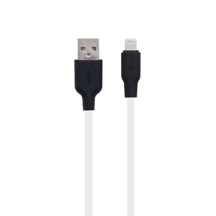 Кабель USB Hoco X21 Silicone USB Lightning 1m Чорно-білий від компанії ARTMOS - Інтернет магазин - фото 1