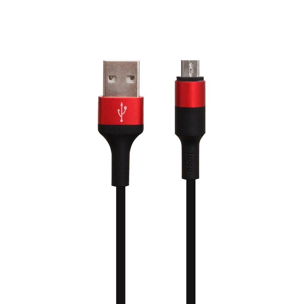 Кабель USB Hoco X26 Xpress Charging USB Micro USB ЧорноЧервоний від компанії ARTMOS - Інтернет магазин - фото 1