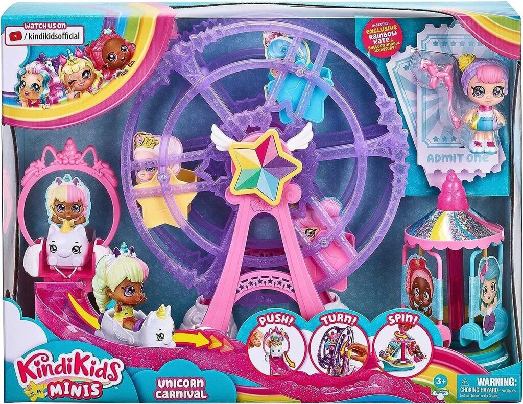 Кінді Кідс Колесо огляду з лялькою Kindi Kids Mini Ferris Wheel&amp, Doll від компанії ARTMOS - Інтернет магазин - фото 1