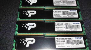 Набір patriot DDR3 16GB PC3-12800. 1600MHZ.