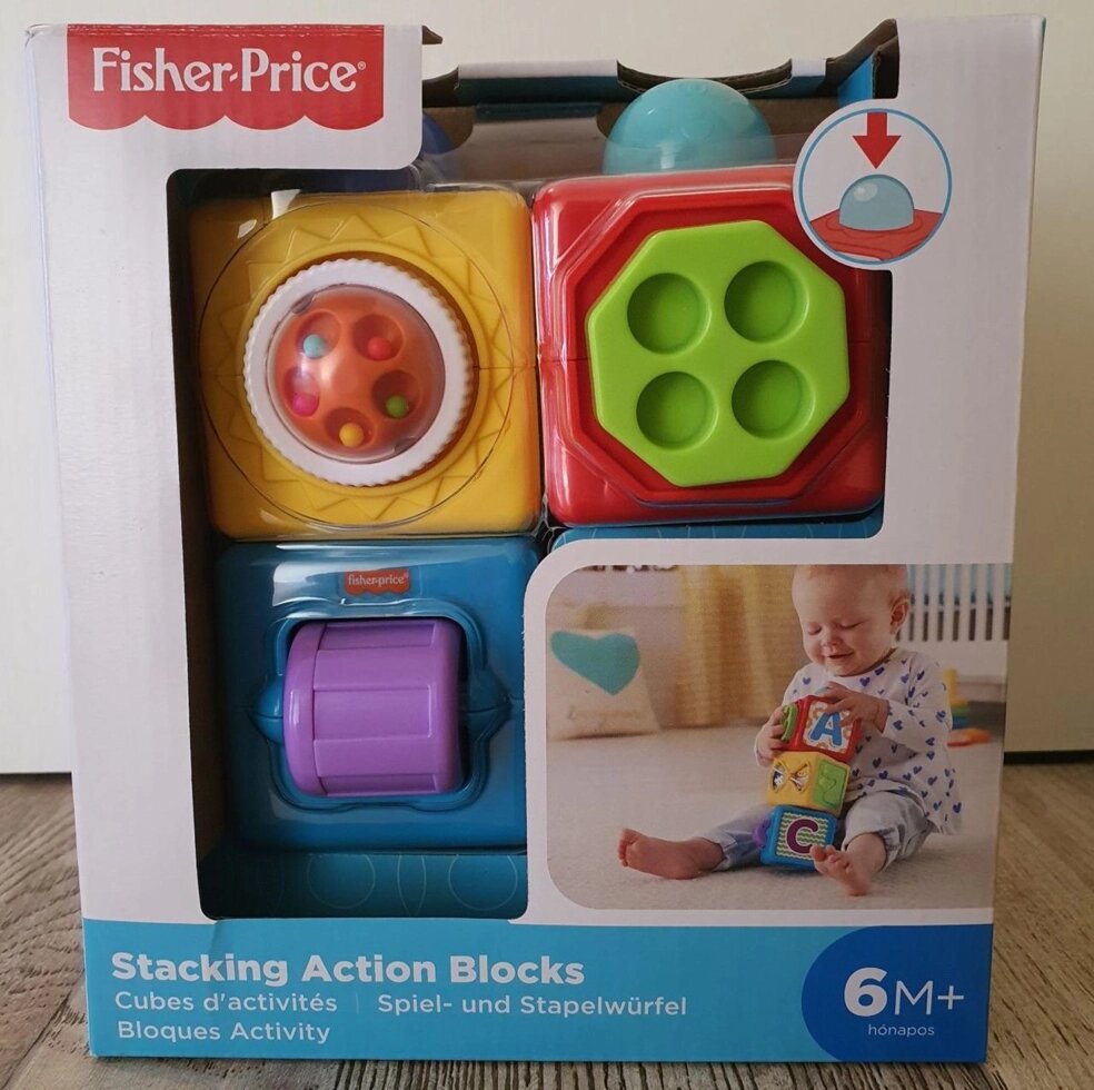 Кубики Fisher-Price Stacking Action Blocks від компанії ARTMOS - Інтернет магазин - фото 1