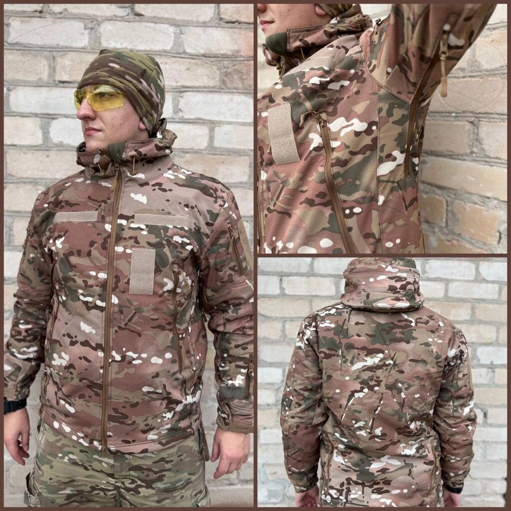 Куртка SoftShell +15-10 °C тактична мультикам. Софтшел. Софт шел від компанії ARTMOS - Інтернет магазин - фото 1