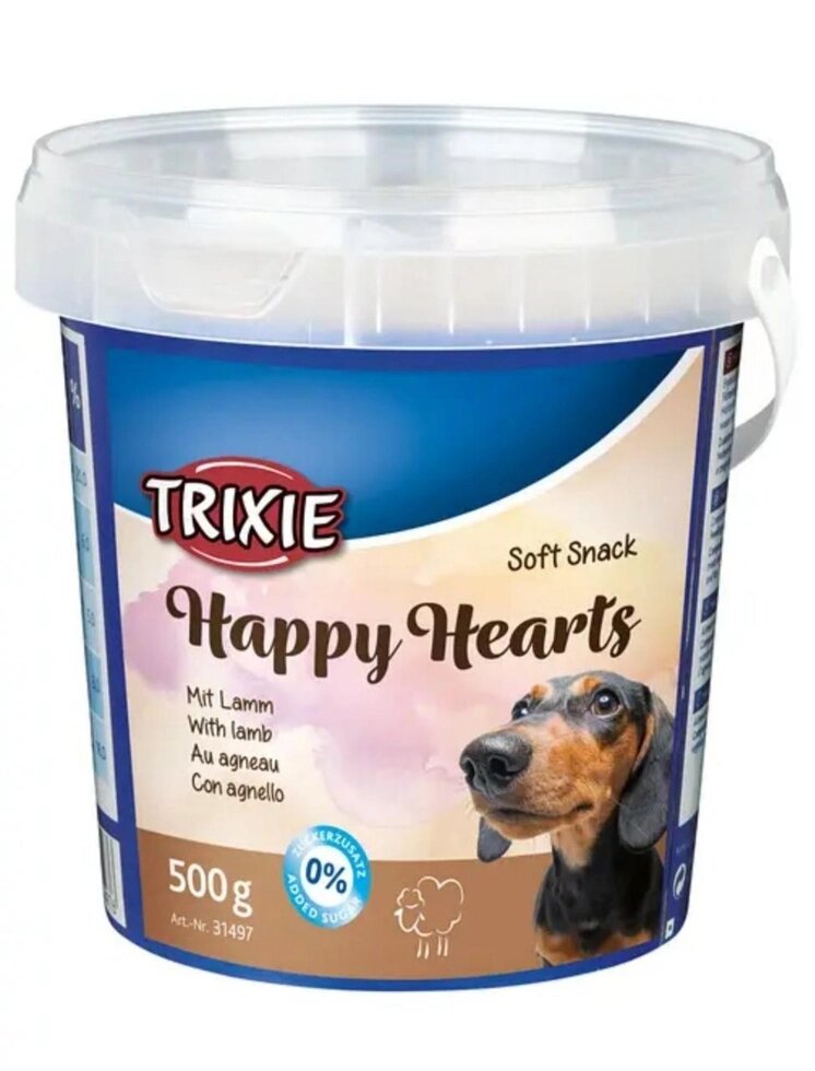 Ласощі для собак Trixie Happy Hearts 500г з ягнятком від компанії ARTMOS - Інтернет магазин - фото 1