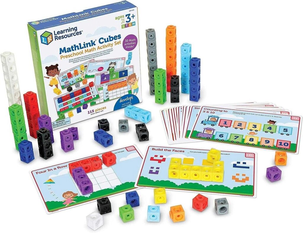 Learning Resources MathLink Cubes, Математичні кубики 115 предметів від компанії ARTMOS - Інтернет магазин - фото 1