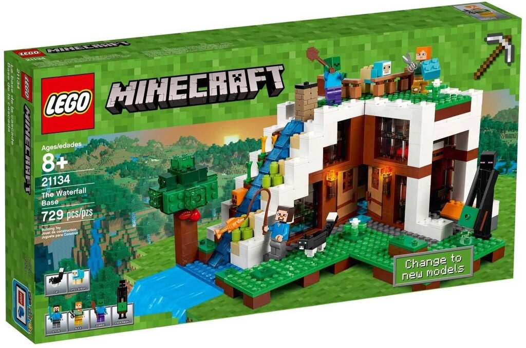 Lego Minecraft 21134 База на водоспаді від компанії ARTMOS - Інтернет магазин - фото 1