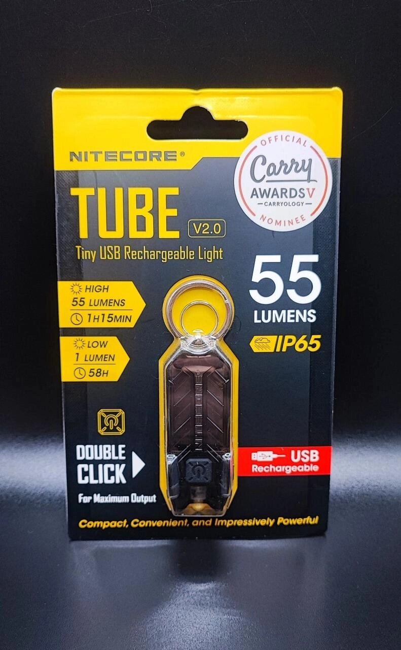 Ліхтар наключний Nitecore TUBE V2.0, чорний від компанії ARTMOS - Інтернет магазин - фото 1