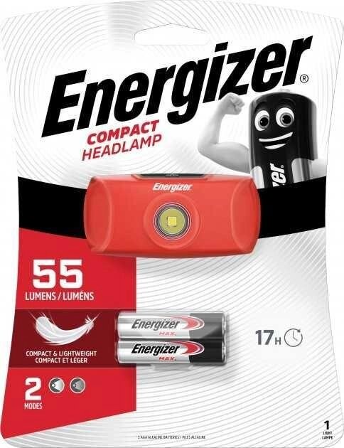 Ліхтарик Energizer LED Headlight 55лм +2AAA, HD2L33A червоний від компанії ARTMOS - Інтернет магазин - фото 1