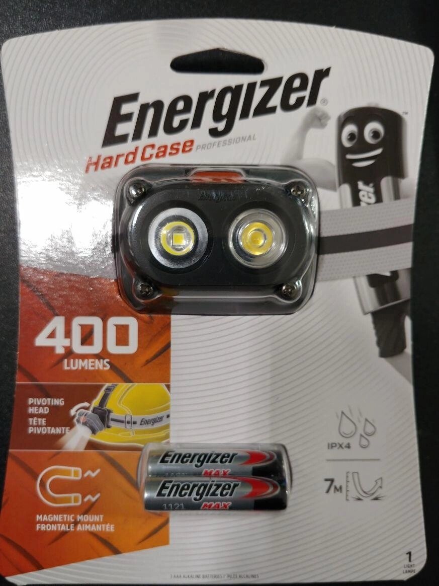 Ліхтарик налобний Energizer HC Magnet HL 400 лм + 3xAAA HCHDM3 чорний від компанії ARTMOS - Інтернет магазин - фото 1