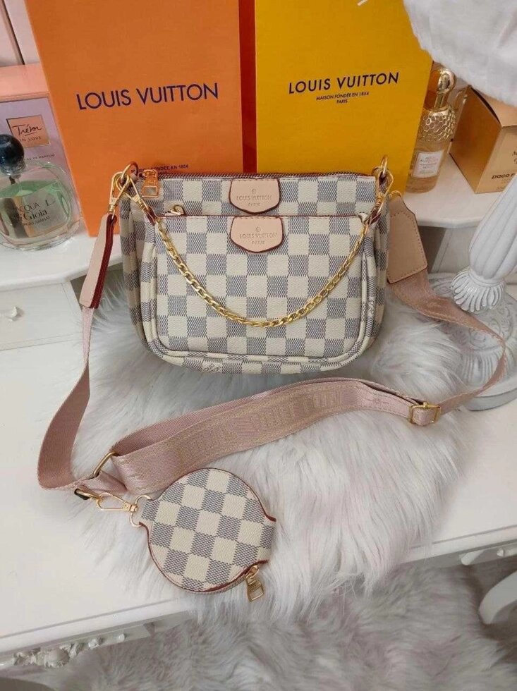 Louis Vuitton Multi Pochette 3в1 Сумочка жіноча Клатч Сумка Луї Вітон від компанії ARTMOS - Інтернет магазин - фото 1