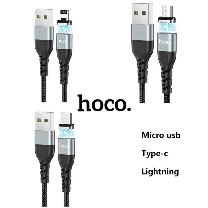 Магнітний кабель Hoco U96 швидка зарядка micro type c lighting від компанії ARTMOS - Інтернет магазин - фото 1