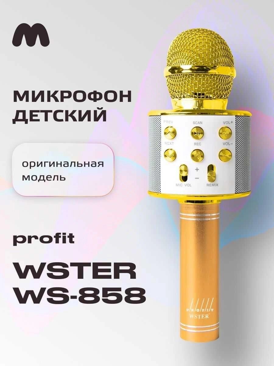 Мікрофон караоке дитячий бездротової, без чохла Wster WS-858 від компанії ARTMOS - Інтернет магазин - фото 1