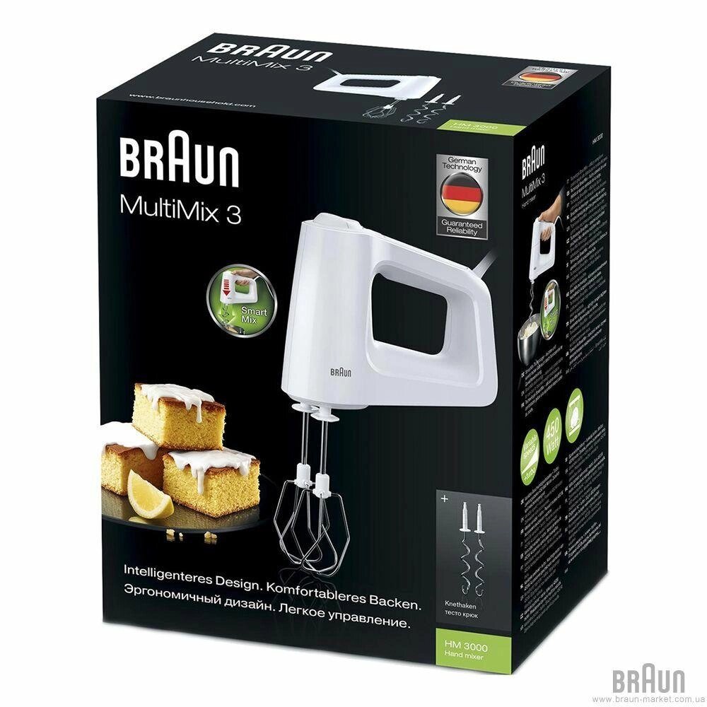 Міксер Braun HM3000 MultiMix, білий/5000 від компанії ARTMOS - Інтернет магазин - фото 1