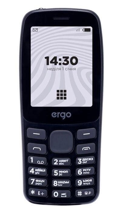 Мобільний телефон Ergo B241 Basic Dual Sim Black від компанії ARTMOS - Інтернет магазин - фото 1