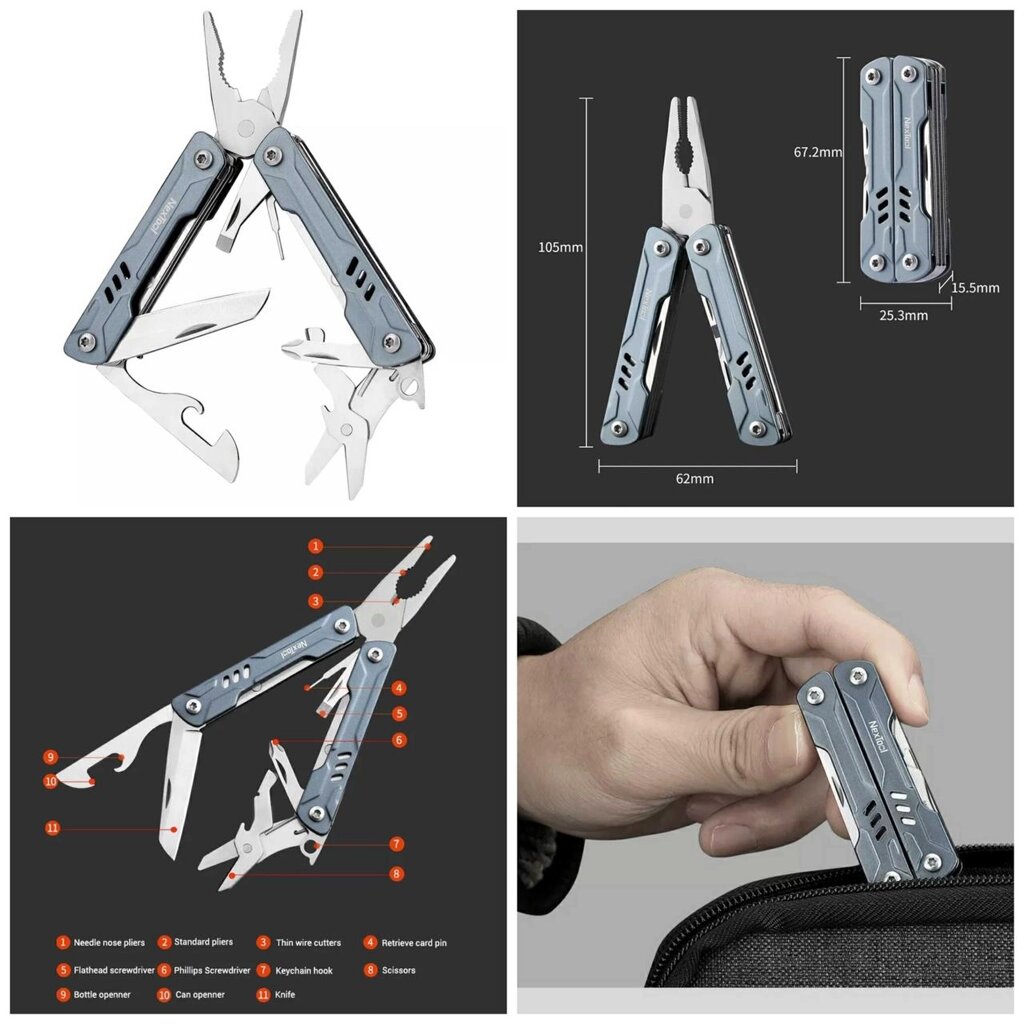 Мультитул Nextool mini sailor (аналог leatherman sog gerber) від компанії ARTMOS - Інтернет магазин - фото 1