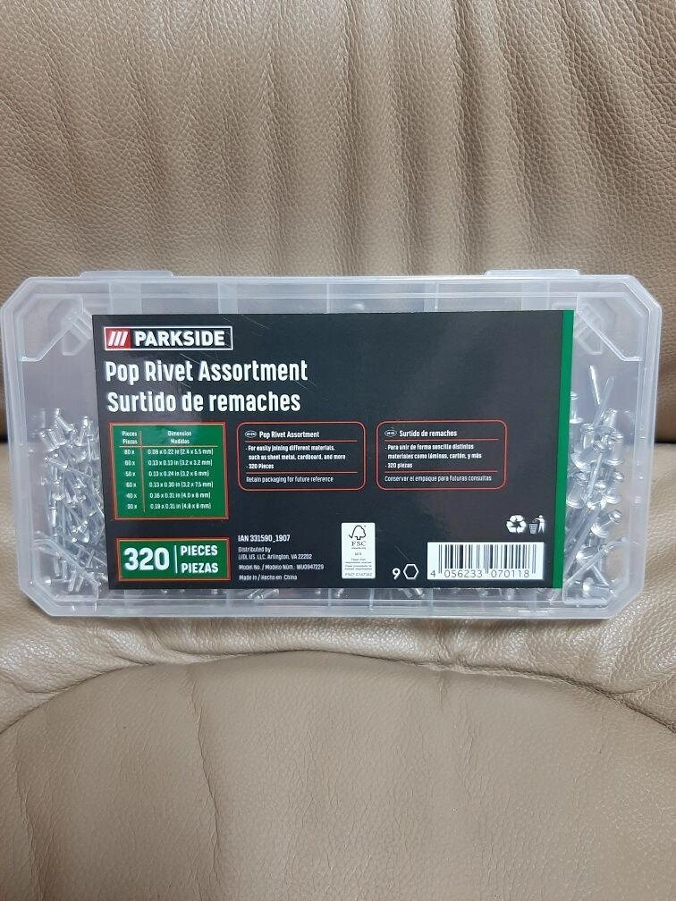 Набір глухих заклепок в асортименті 320 шт. Parkside HG 00354C від компанії ARTMOS - Інтернет магазин - фото 1