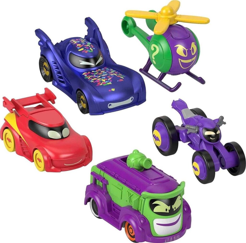 Набір із 5 машинок Fisher-Price DC Batwheels. Бетмобіль та інші від компанії ARTMOS - Інтернет магазин - фото 1