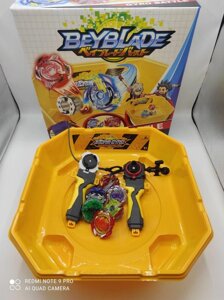 Набір Beyblade Mega Set Арена+ Бейблейди 6 штук +2 пускові пристрої