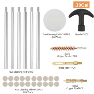 Набір для очищення дула АК-47 7.62 мм/30 cal ПКМ/РПК шомпол/ірш/вішер