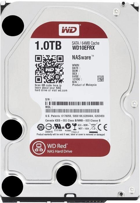 Накопичувач HDD SATA 1.0TB WD Red 5400rpm від компанії ARTMOS - Інтернет магазин - фото 1