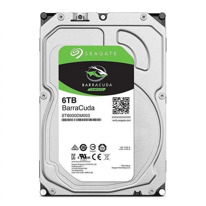 Накопичувач HDD SATA 6.0TB Seagate BarraCuda від компанії ARTMOS - Інтернет магазин - фото 1