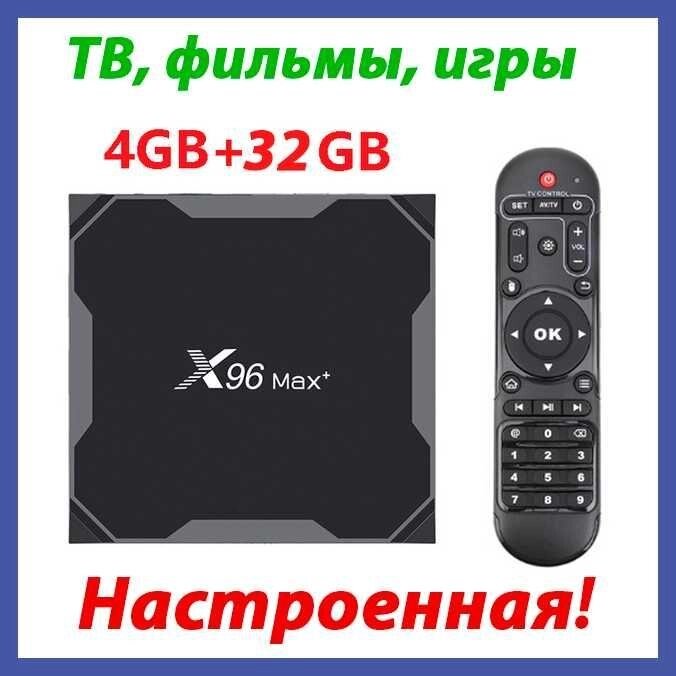 Налаштована TV приставка X96 MAX Plus 4/32Гб (Smart Android Mini Box) від компанії ARTMOS - Інтернет магазин - фото 1