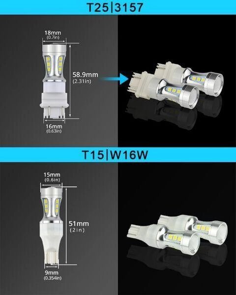 NAO LED лампы задний ход стоп BA15S P21/5W T20 T15 W21/5W W16W T25