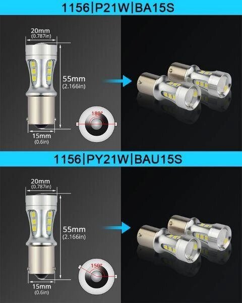 NAO LED лампы задний ход стоп BA15S P21/5W T20 T15 W21/5W W16W T25