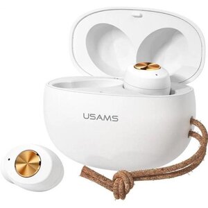 Навушники Bluetooth USAMS USES001 з чохлом для заряджання BT5.0 Білі