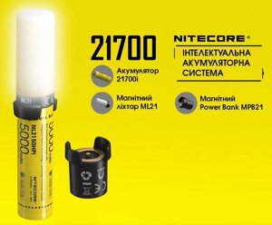 NITECORE 21700 ML21 MPB21 Інтелектуальна система ліхтар power bank