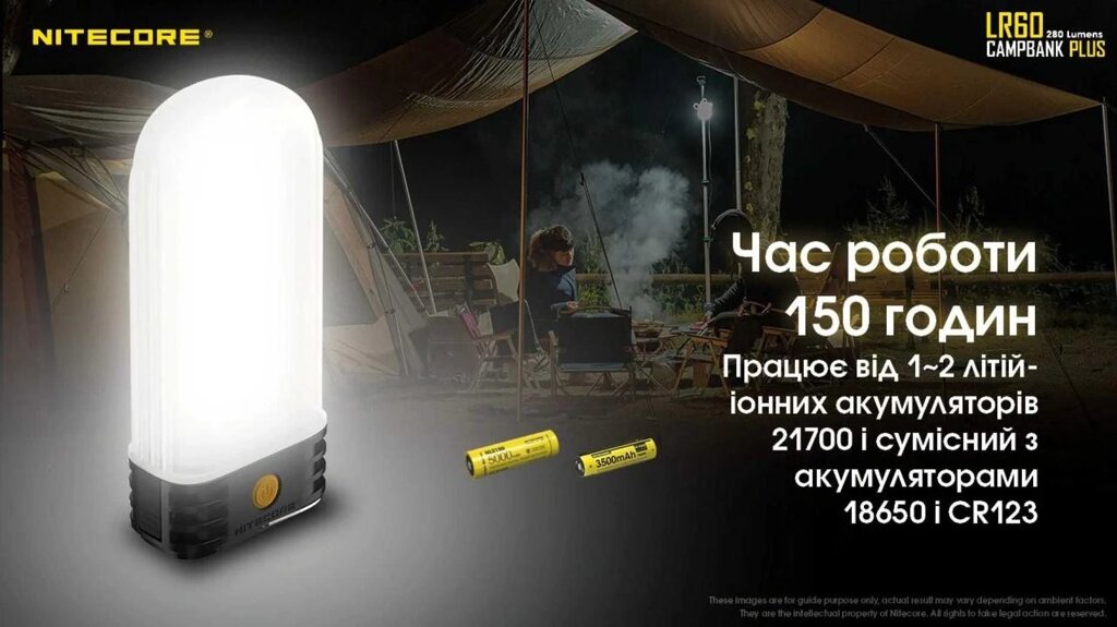 Nitecore LR60 3в1 - Кемпінговий ліхтар + Power Bank 10000mAh Фонарик від компанії ARTMOS - Інтернет магазин - фото 1