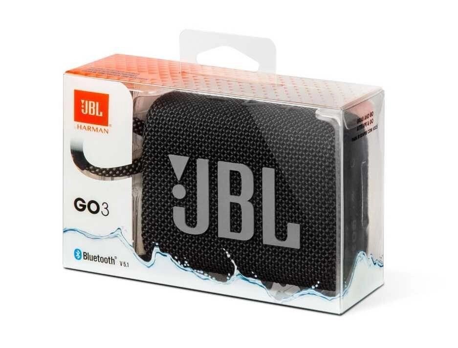 Нова портативна колонка JBL GO 3 Black Баси (JBLGO3BLK) від компанії ARTMOS - Інтернет магазин - фото 1