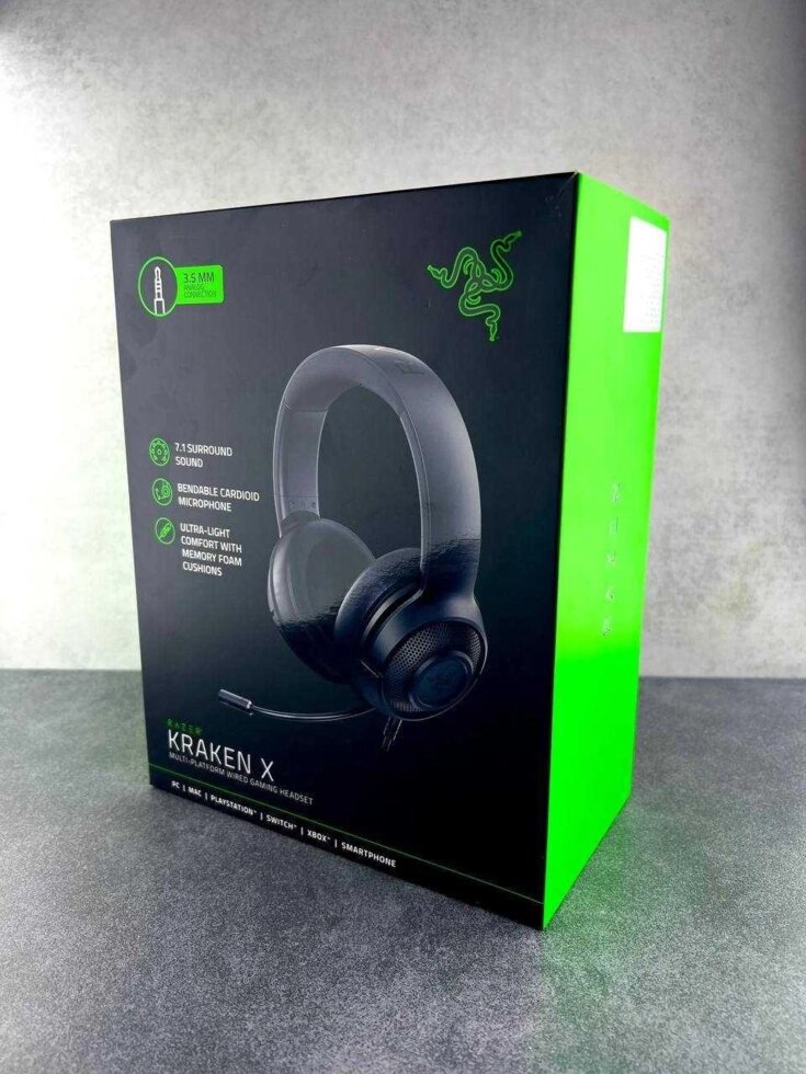 НОВІ Навушники Razer Kraken X від компанії ARTMOS - Інтернет магазин - фото 1