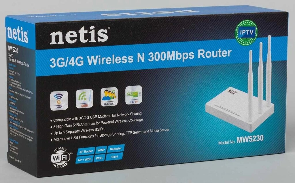 Новий 3g/4g WI-FI Роутер Netis MW5230 usb n300 від компанії ARTMOS - Інтернет магазин - фото 1