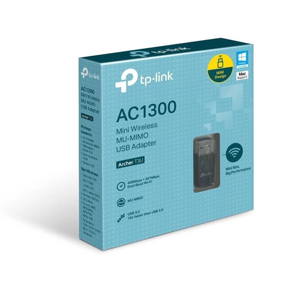 Новий 5 ГГц AC1300 Wi Fi Mini адаптер Тп лінк Archer T3U MU-MIMO v1.0 від компанії ARTMOS - Інтернет магазин - фото 1