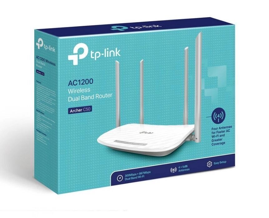 Новий 5 ГГц Роутер Tp-Link Archer C50 AC1200 v6.0 від компанії ARTMOS - Інтернет магазин - фото 1