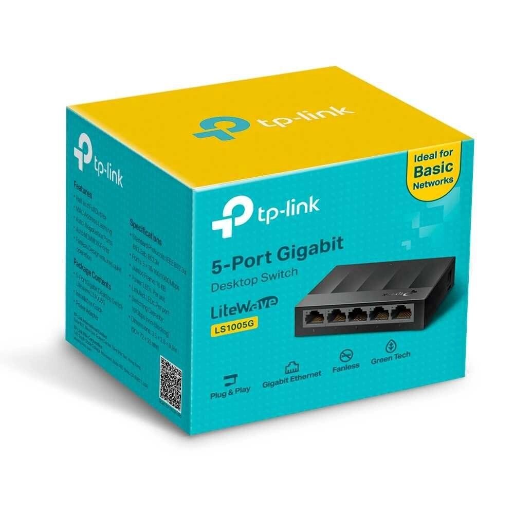 Новий 5-портовий Гігабітний комутатор Tp-Link LS1005G від компанії ARTMOS - Інтернет магазин - фото 1