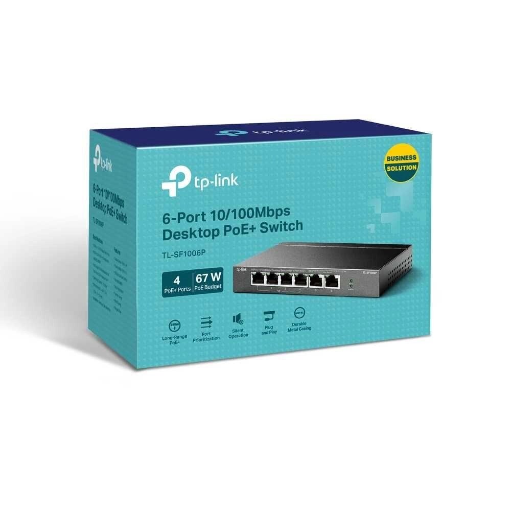 Новий 6-портовий світч Tp-Llnk TL-SF1006P, 4 з Poe 67 Вт ver. 1.0 від компанії ARTMOS - Інтернет магазин - фото 1