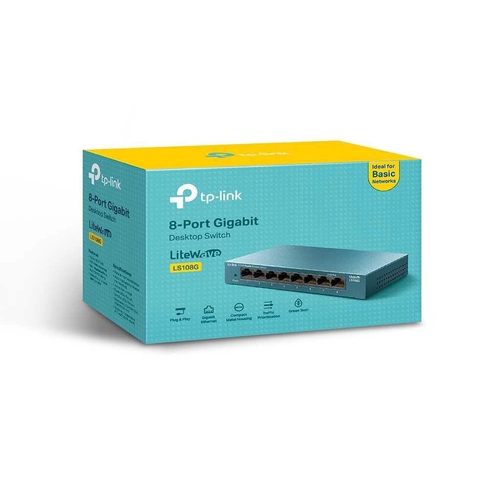 Новий 8-портовий Гігабітний комутатор Tp-Link LS108G від компанії ARTMOS - Інтернет магазин - фото 1