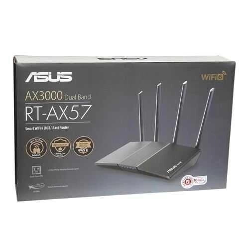 Новий Mesh Гігабітний WI-FI 6 Роутер Asus rt-ax57 ax3000 cpu 1.7GHz від компанії ARTMOS - Інтернет магазин - фото 1