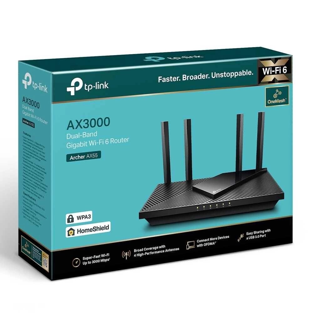 Новий Mesh WiFi 6 Гігабітний 5 ГГц Роутер Tp-Link Archer AX55 AX3000 від компанії ARTMOS - Інтернет магазин - фото 1