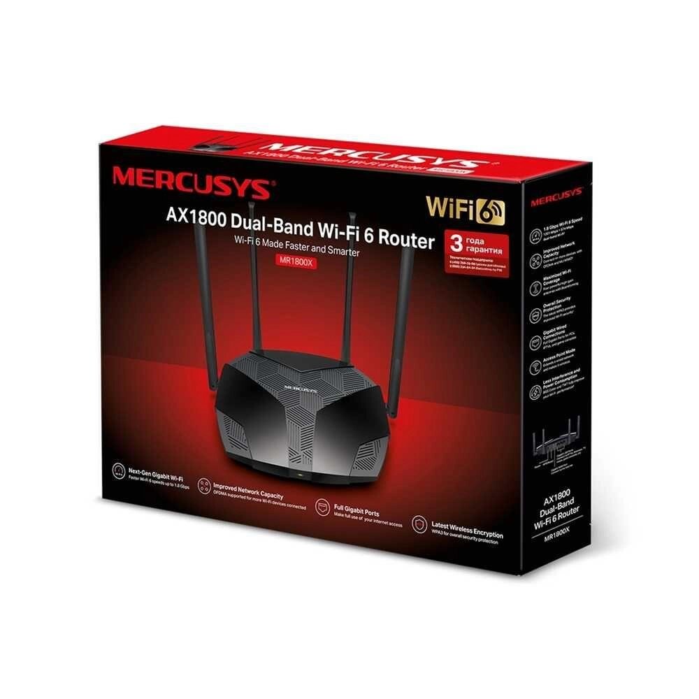 Новий WiFi 6 Гігабітний 5 ГГц Роутер Mercusys MR1800X AX1800 від компанії ARTMOS - Інтернет магазин - фото 1