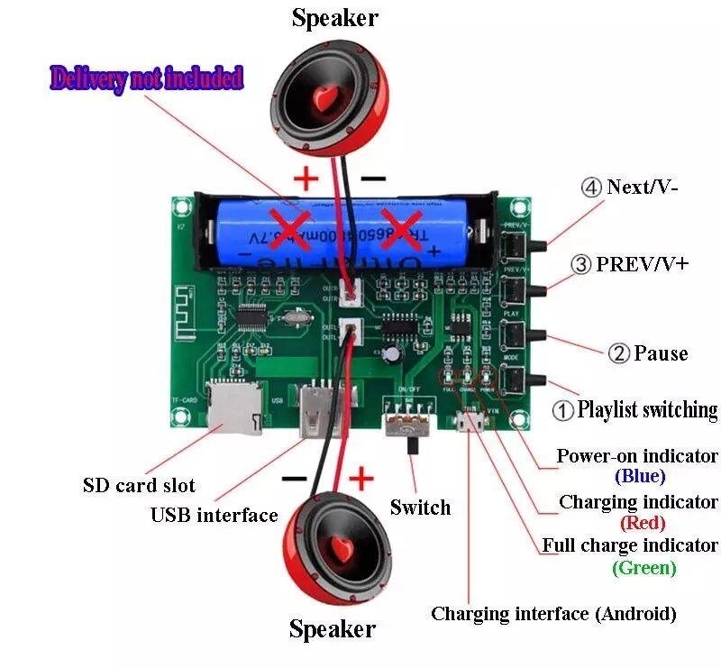 PAM8403 Bluetooth підсилювач аудіо програвач МР3. XH-A150 , 2*5W. від компанії ARTMOS - Інтернет магазин - фото 1