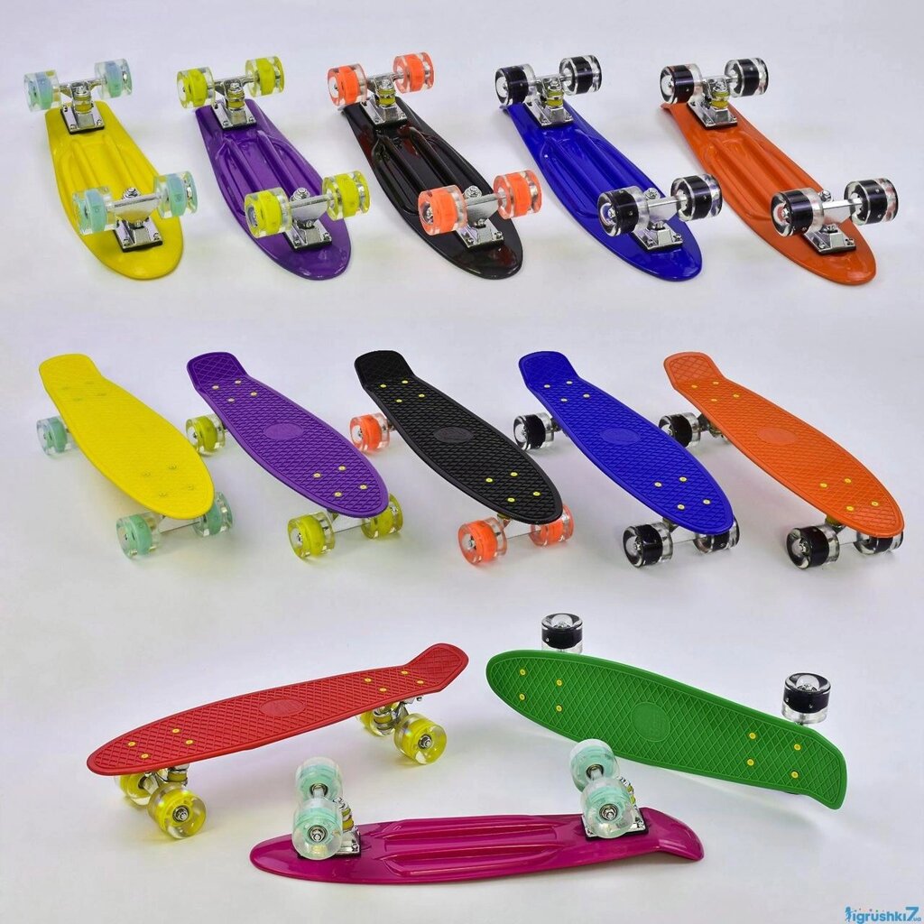 Пенніборд, скейтборд, пінні борд зі світлом коліс (Pennyboard) від компанії ARTMOS - Інтернет магазин - фото 1