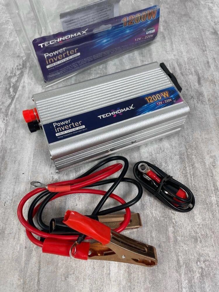 Перетворювач напруги інвертор Teknomax 1200BT 12w K-3! від компанії ARTMOS - Інтернет магазин - фото 1