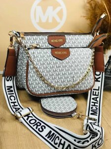 Сумка крос-боді Майкл Корс 3 у біла, чорна Michael Kors