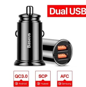 Baseus автозарядка QC3.0 30W автозарядне швидка зарядка