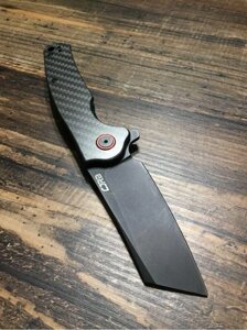 Ніж складаний CJRB Crag Black Blade, AR-RPM9 Steel,