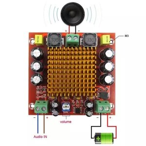 Цифровий підсилювач звуку, Сабвуфер. + підсилювач. TPA3116. 150W