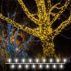 Вулична гірлянда нитка 10м 100 LED чорний шнур